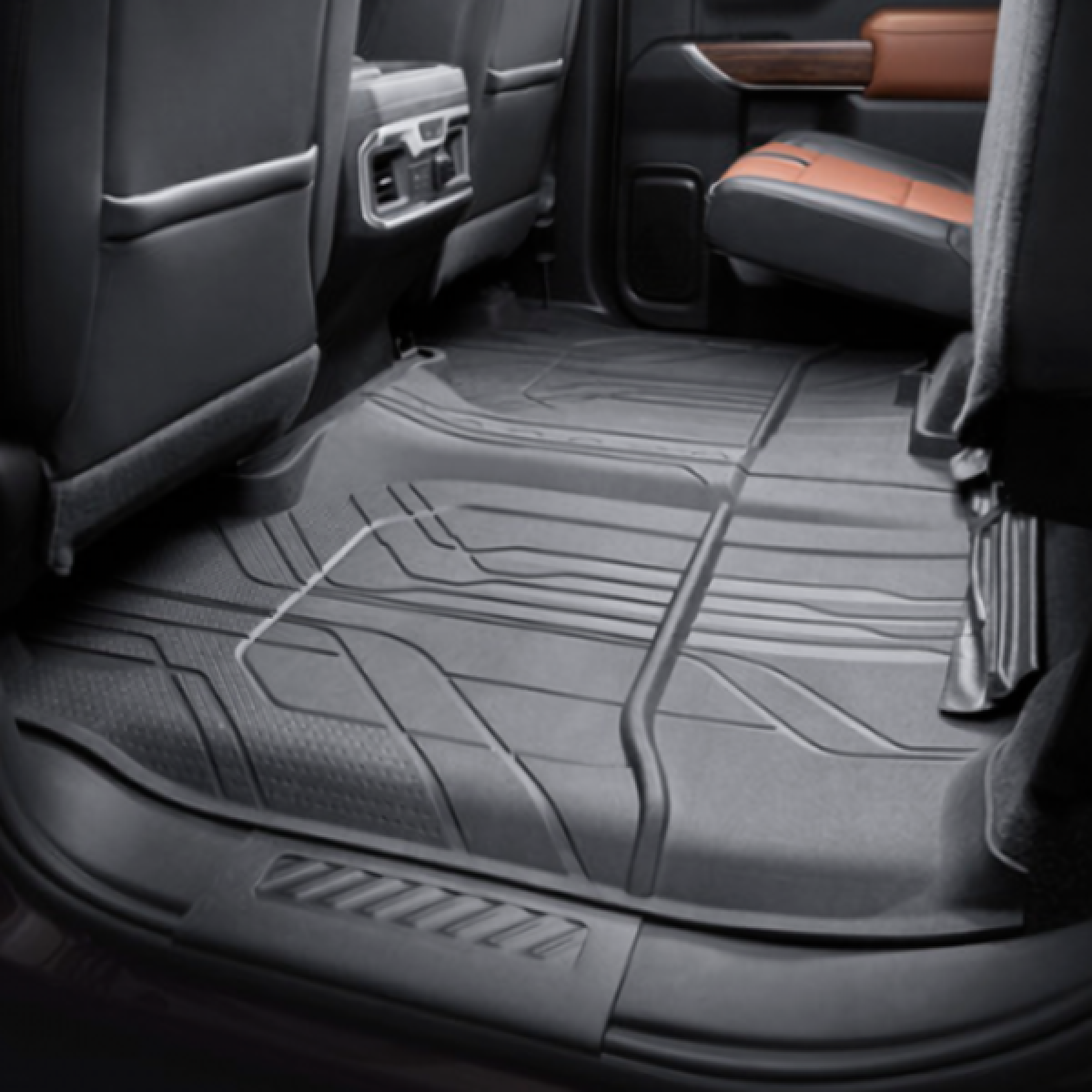 Chevrolet Floor Liners - Second-Row Premium All Weather, Jet Black for2019-2023 Silverado 1500, 2500 HD, 3500 HD 84333635