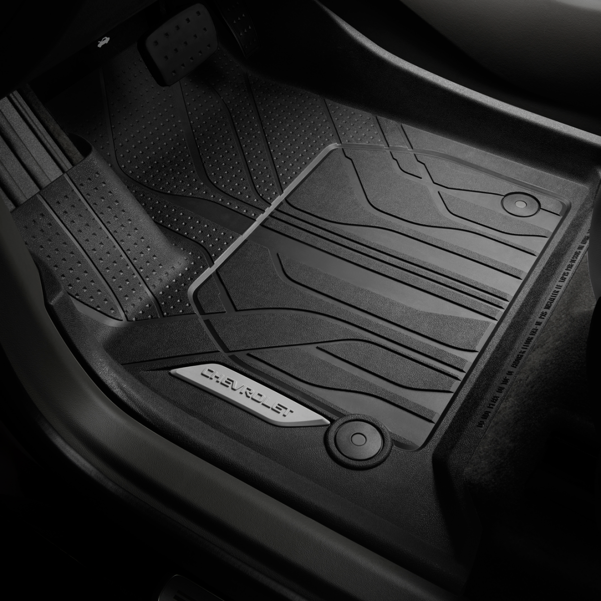 Chevrolet 2018-2023 Chevrolet Traverse Floor Liners - Front Premium All Weather, Chevrolet Script, Jet Black 84518111 84518111