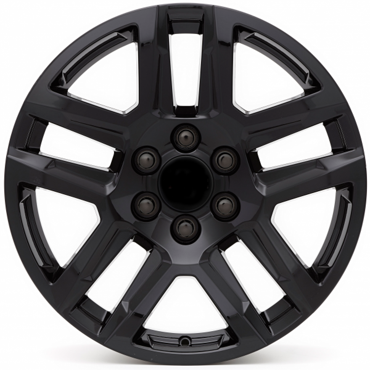 GMC 20 inch Wheel - 5-Split Spoke, High Gloss Black for 2020-2023 Chevrolet Silverado 1500 84939095