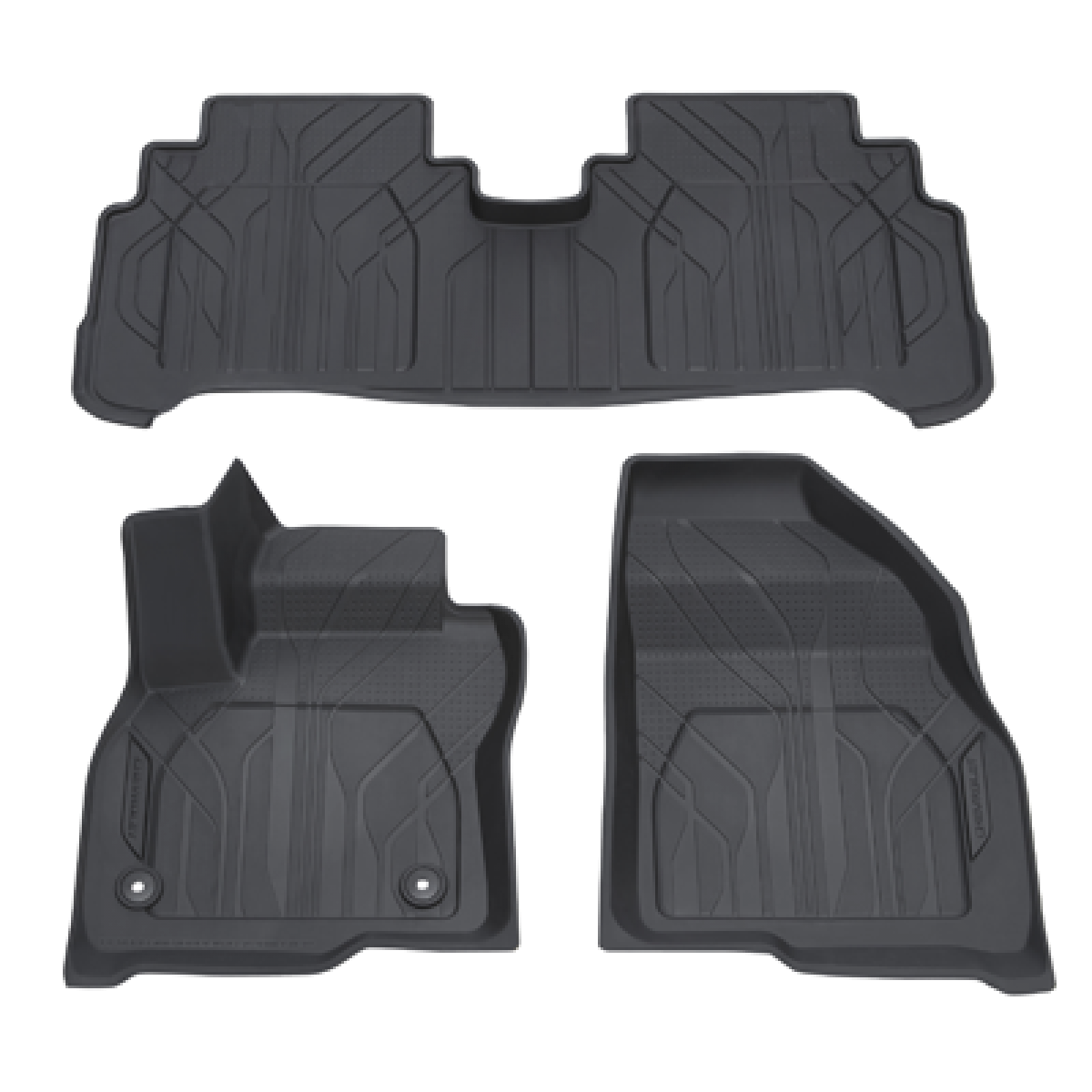 Chevrolet Floor Liners - Front & Rear Premium All Weather, Chevrolet Script, Jet Black for 2022-2023 Bolt EUV 42794009