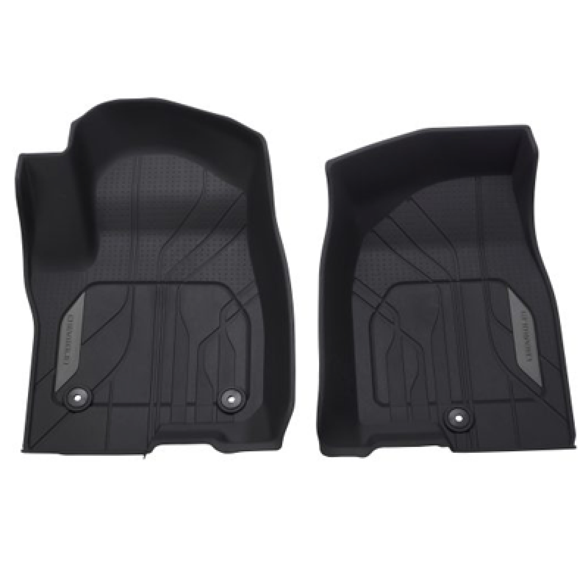 Chevrolet Floor Liners - Front Premium All Weather, Chevrolet Script, Jet Black for 2012-2023 Tahoe & Suburban 84646685