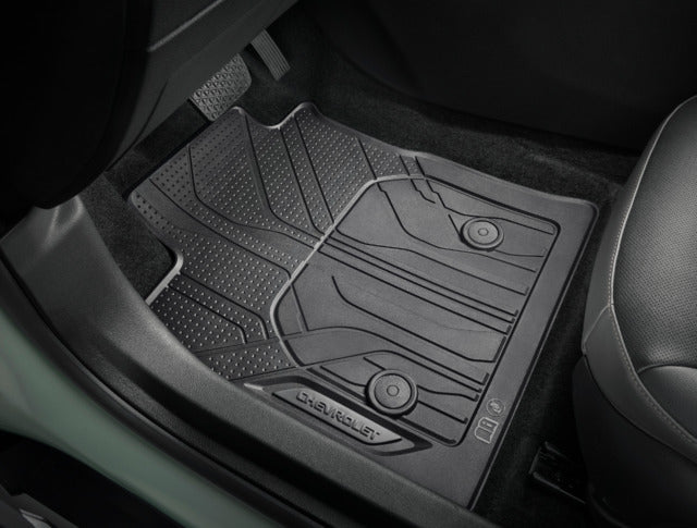 Chevrolet Floor Mats - Front & Rear Premium All Weather, Chevrolet Script, Black 42790737