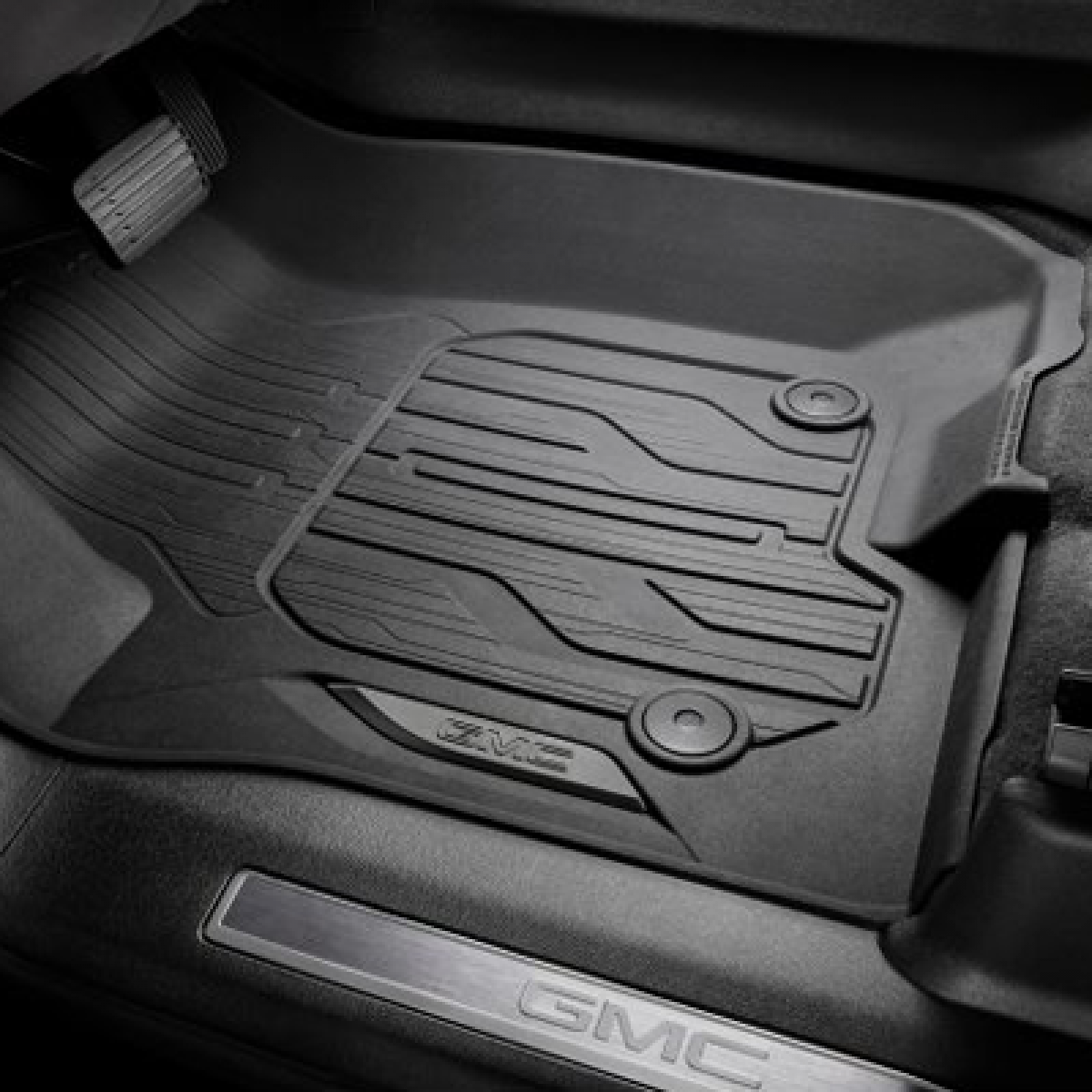 GMC Floor Liners - Front Premium All Weather, GMC Logo, Jet Black for 2021-2023 Yukon 84646699