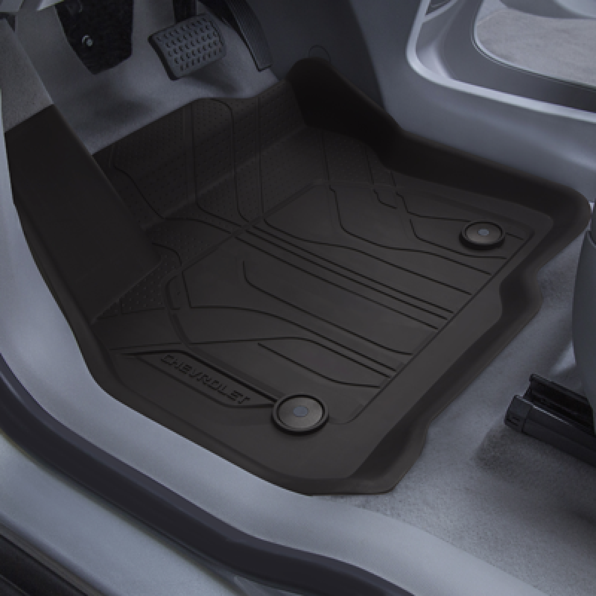 Chevrolet Floor Liners - Front & Rear Premium All Weather, Chevrolet Script, Jet Black 42793996 42793996