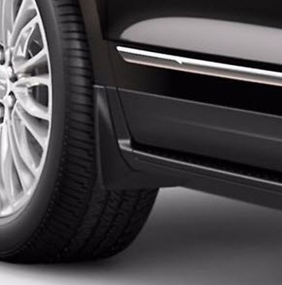 Cadillac Splash Guards - Front Moulded, W\/O Assist Steps in Black for 2019-2023 XT5 23454422