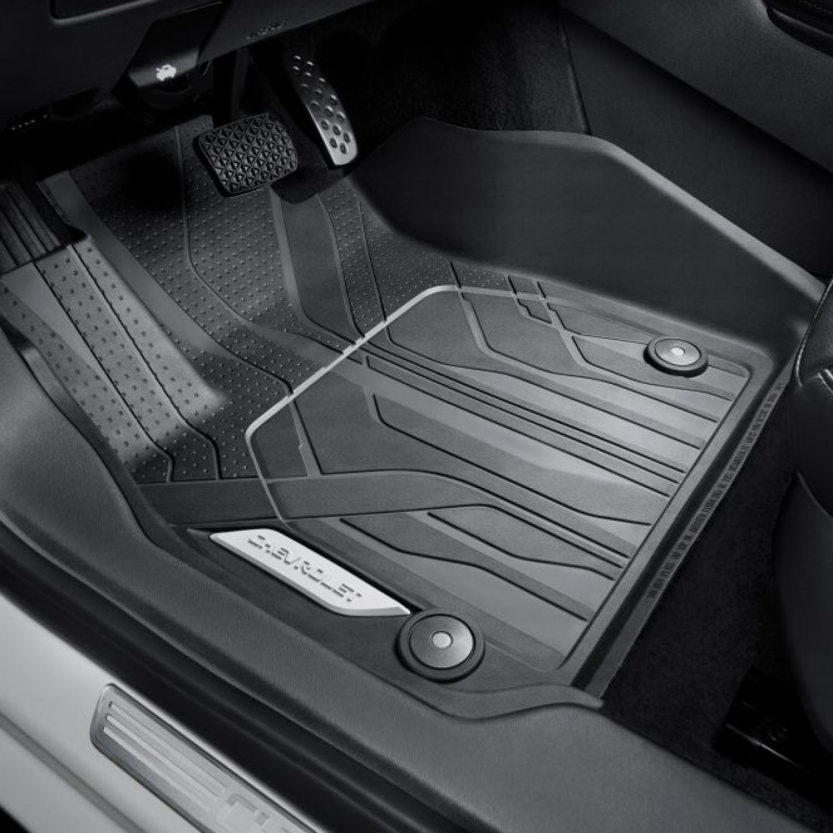 GMC Premium All Weather Front & Rear Floor Liners with Script in Jet Black for 2017-2023 Malibu 84284418