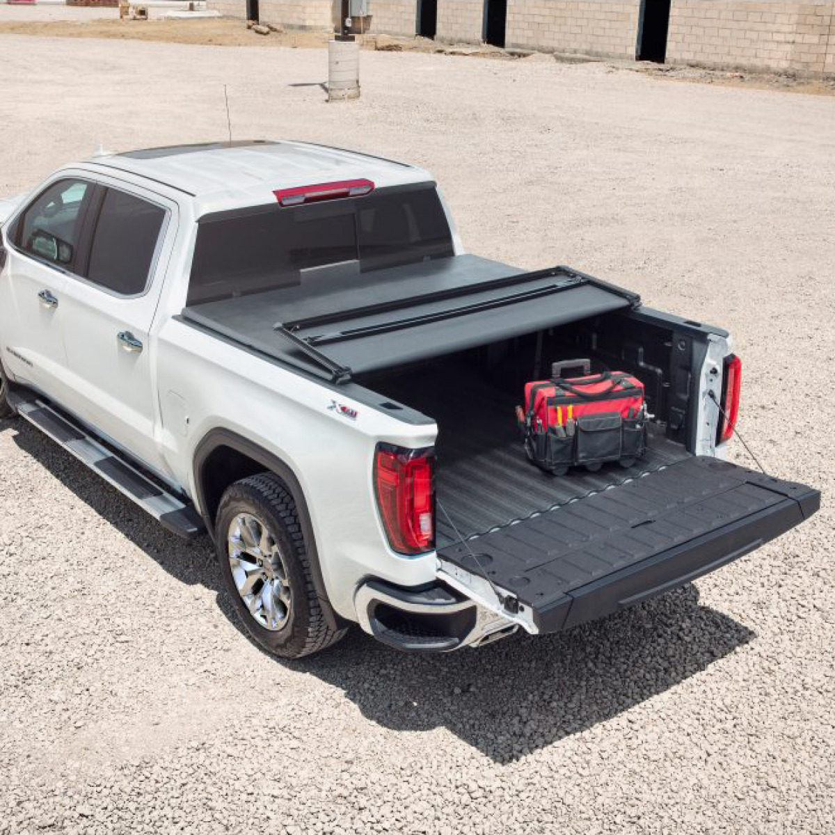GMC HD Tonneau Cover - Associated Accessories, Soft Folding, Tri-Fold for 2020-2023 Chevrolet Silverado 3500 19418643