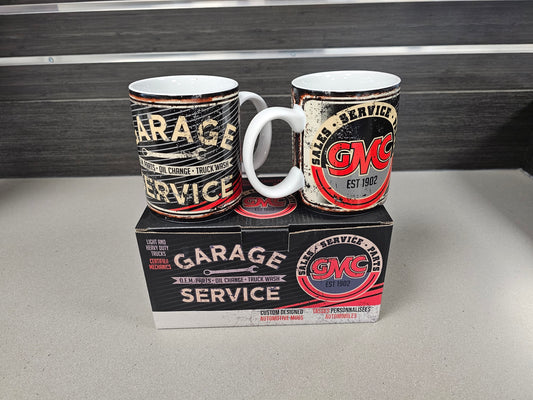 GMC GMC GARAGE SERVICE \u2013 PORCELAIN MUG \u2013 2PK GM09-4463