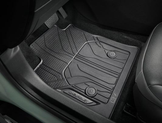 Chevrolet Floor Mats - Front & Rear Premium All Weather, Chevrolet Script, Black 42790737
