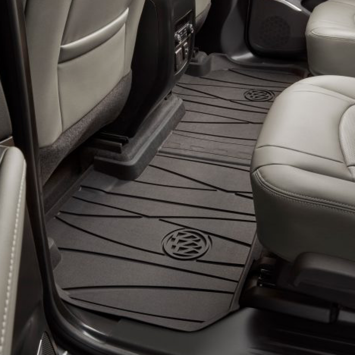 Buick  Premium All Weather Second-Row Floor Liners Buick Logo in Ebony for 2018-2023 Buick  84202827
