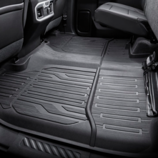 GMC 2019-2023 Sierra 1500, 2500 HD, 3500 HD Floor Liners - Second-Row Premium All Weather, Jet Black 84333637